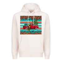 Pale Pink truck gemstone leopard Premium Hoodie - AdoDesignShop