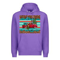 Purple truck gemstone leopard Premium Hoodie - AdoDesignShop