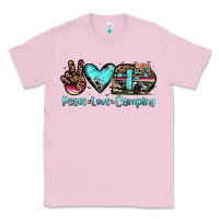 Bubblegum Pink peace love camping Classic Tee - JahusDesignShop