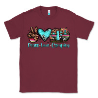 Burgundy peace love camping Classic Tee - JahusDesignShop