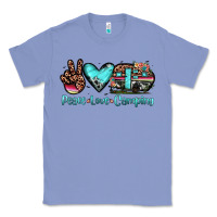Colony Blue peace love camping Classic Tee - JahusDesignShop