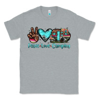 Heather Grey peace love camping Classic Tee - JahusDesignShop