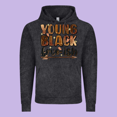 Young Black Free Ish Vintage Hoodie Designed By Zillion Design Studio