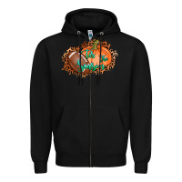 Black tis the season football pumpkin Zipper Hoodie - AdoDesignShop