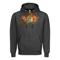 Charcoal Heather tis the season football pumpkin Zipper Hoodie - AdoDesignShop