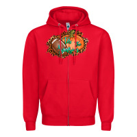 Red tis the season football pumpkin Zipper Hoodie - AdoDesignShop