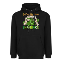 Black rolling up some shamrock spirit Heavyweight Hoodie - MaliasSmallBusiness