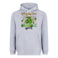 Heather Grey rolling up some shamrock spirit Heavyweight Hoodie - MaliasSmallBusiness