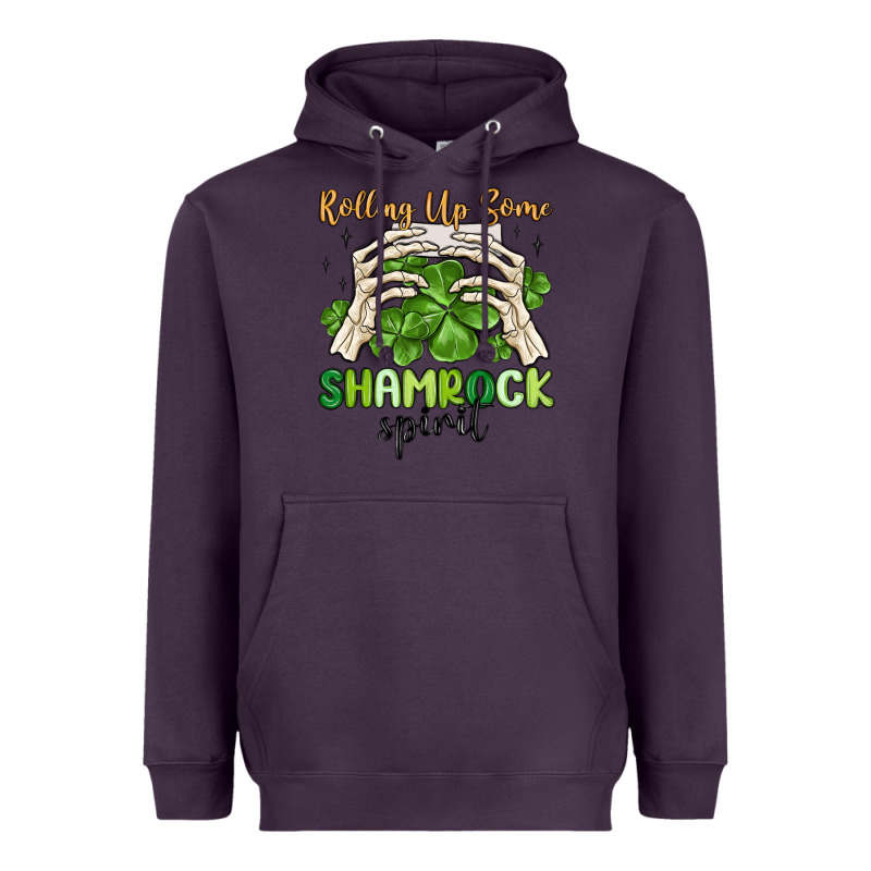 Rolling Up Some Shamrock Spirit Heavyweight Hoodie by MaliasSmallBusiness | Teevron