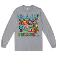 Heather Grey ready to rock preschool Long Sleeve Tee - JahusDesignShop