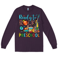Plum ready to rock preschool Long Sleeve Tee - JahusDesignShop