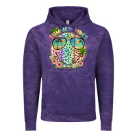 Cloud Purple summer vibes with smile face and leopard Vintage Hoodie - texasbilliewilder