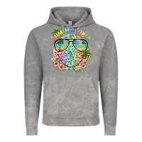 Cloud Rock summer vibes with smile face and leopard Vintage Hoodie - texasbilliewilder