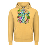 Vintage Mustard summer vibes with smile face and leopard Vintage Hoodie - texasbilliewilder