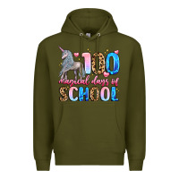 Army Green 100 magical days of school Premium Hoodie - LillyAllenDesigns