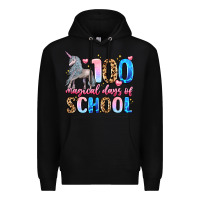 Black 100 magical days of school Premium Hoodie - LillyAllenDesigns
