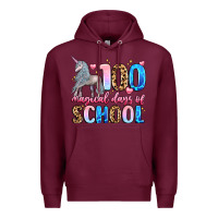 Burgundy 100 magical days of school Premium Hoodie - LillyAllenDesigns