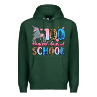 Sports Green 100 magical days of school Premium Hoodie - LillyAllenDesigns