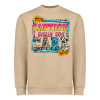 Mushroom caution i really don't care Heavyweight Sweatshirt - Zillion Design Studio