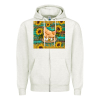 Oatmeal Heather western farm chicken coop animals sunflowers leopard turquoise wooden Zipper Hoodie - Artiststas