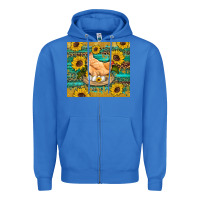 True Royal western farm chicken coop animals sunflowers leopard turquoise wooden Zipper Hoodie - Artiststas