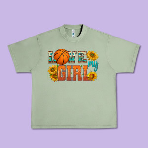 Love My Girl Basketball Urban Heavy Tee Designed By Hra Design Shop