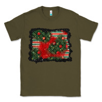 Army Green christmas ornament background Classic Tee - BundleAndBundleShop