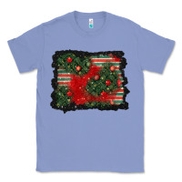 Colony Blue christmas ornament background Classic Tee - BundleAndBundleShop