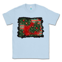 Dusty Blue christmas ornament background Classic Tee - BundleAndBundleShop