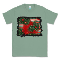 Sage christmas ornament background Classic Tee - BundleAndBundleShop