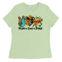 Matcha peace love jesus Ladies Tee - AdoDesignShop