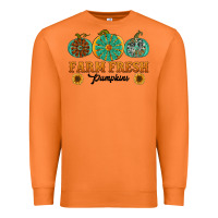Carrot Orange glitter pumpkin Premium Sweatshirt - NancyCooperArtShop