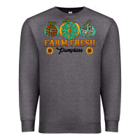 Charcoal Heather Orange glitter pumpkin Premium Sweatshirt - NancyCooperArtShop