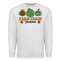 Oatmeal Heather Orange glitter pumpkin Premium Sweatshirt - NancyCooperArtShop