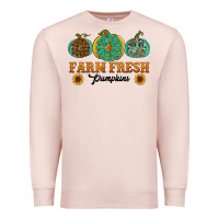 Pale Pink Orange glitter pumpkin Premium Sweatshirt - NancyCooperArtShop