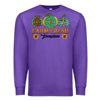 Purple Orange glitter pumpkin Premium Sweatshirt - NancyCooperArtShop