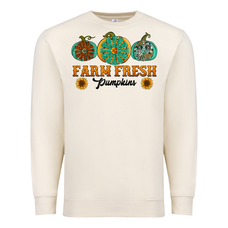 Orange Glitter Pumpkin Premium Sweatshirt by NancyCooperArtShop | Teevron