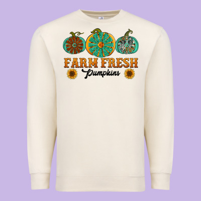 Orange Glitter Pumpkin Premium Sweatshirt Designed By Nancycooperartshop