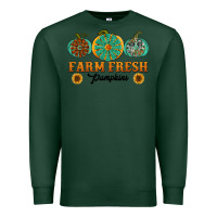 Sports Green Orange glitter pumpkin Premium Sweatshirt - NancyCooperArtShop