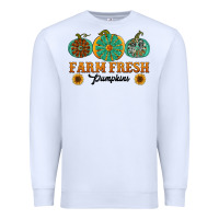 White Orange glitter pumpkin Premium Sweatshirt - NancyCooperArtShop