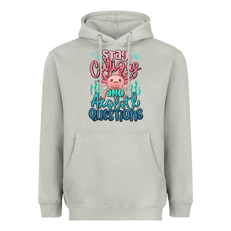 Stay Curious And Axolotl Questions Heavyweight Hoodie by MaliasSmallBusiness | Teevron