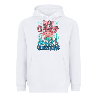 White stay curious and axolotl questions Heavyweight Hoodie - MaliasSmallBusiness
