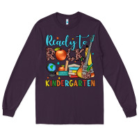 Plum ready to rock kindergarten Long Sleeve Tee - JahusDesignShop