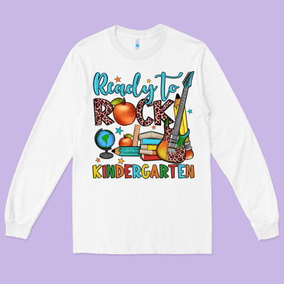 Ready To Rock Kindergarten Long Sleeve Tee Designed By Jahusdesignshop