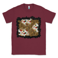Burgundy christmas mistletoe background Classic Tee - BundleAndBundleShop