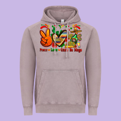 Peace Love Cinco De Mayo Vintage Hoodie Designed By Zillion Design Studio
