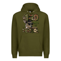 Army Green 100 days of school hunting deer Premium Hoodie - LillyAllenDesigns