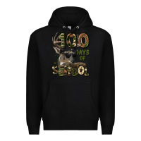 Black 100 days of school hunting deer Premium Hoodie - LillyAllenDesigns