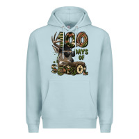 Blue Mist 100 days of school hunting deer Premium Hoodie - LillyAllenDesigns