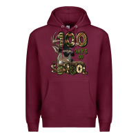 Burgundy 100 days of school hunting deer Premium Hoodie - LillyAllenDesigns